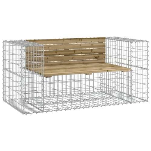 Vrtna klupa s gabionskim dizajnom 143 x 71 x 65,5 od borovine - Tamno smeđa 143 x 71 x 65.5 cm 1 Cijena