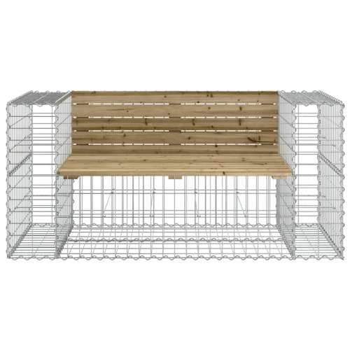 Vrtna klupa s gabionskim dizajnom 143 x 71 x 65,5 od borovine - Tamno smeđa 143 x 71 x 65.5 cm 1 Cijena