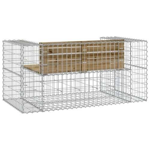 Vrtna klupa s gabionskim dizajnom 143 x 71 x 65,5 od borovine - Tamno smeđa 143 x 71 x 65.5 cm 1 Cijena