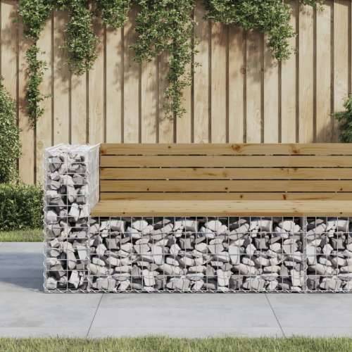 Vrtna klupa s gabionskim dizajnom 122 x 71 x 65,5 od borovine - Tamno smeđa 122 x 71 x 65.5 cm 1 Cijena
