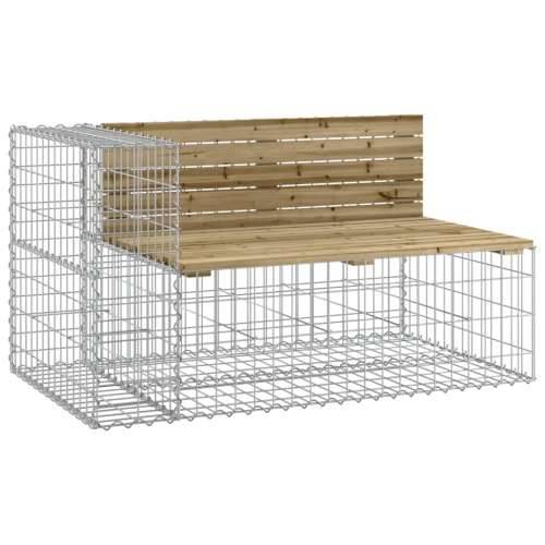 Vrtna klupa s gabionskim dizajnom 122 x 71 x 65,5 od borovine - Tamno smeđa 122 x 71 x 65.5 cm 1 Cijena