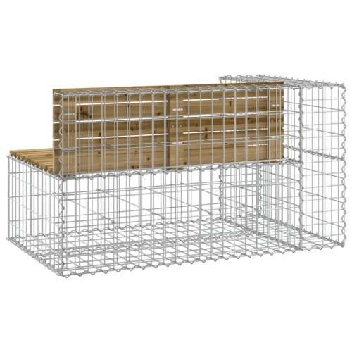 Vrtna klupa s gabionskim dizajnom 122 x 71 x 65,5 od borovine - Tamno smeđa 122 x 71 x 65.5 cm 1 Cijena