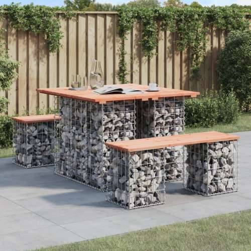 Vrtna klupa s gabionskim dizajnom 100x102x72 cm drvo duglazije - Prirodni douglas 100 x 102 x 72 cm 1 Cijena