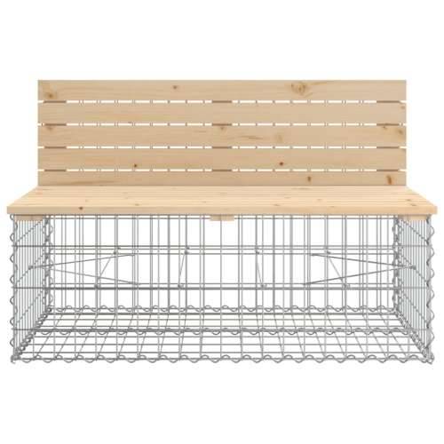 Vrtna klupa s gabionskim dizajnom 103x70x65 cm masivna borovina - Prirodna boja bora 103 x 70 x 65 cm 1 Cijena