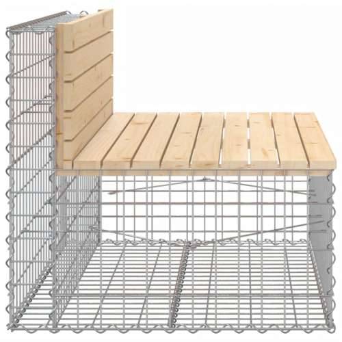 Vrtna klupa s gabionskim dizajnom 103x70x65 cm masivna borovina - Prirodna boja bora 103 x 70 x 65 cm 1 Cijena