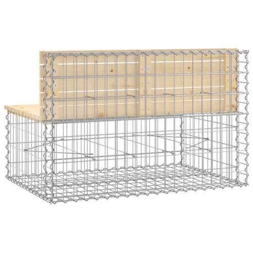 Vrtna klupa s gabionskim dizajnom 103x70x65 cm masivna borovina - Prirodna boja bora 103 x 70 x 65 cm 1 Cijena