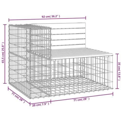 Vrtna klupa s gabionskim dizajnom 92x71x65,5 cm drvo duglazije - Prirodni douglas 92 x 71 x 65.5 cm 1 Cijena