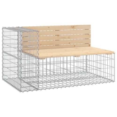 Vrtna klupa s gabionskim dizajnom 122x71x65,5 cm od borovine Prirodna boja bora 122 x 71 x 65.5 cm 1 Cijena