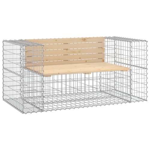 Vrtna klupa s gabionskim dizajnom 143x71x65,5 cm od borovine - Prirodna boja bora 143 x 71 x 65.5 cm 1 Cijena