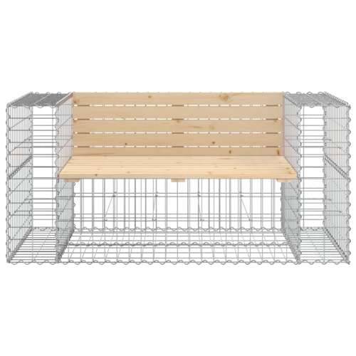 Vrtna klupa s gabionskim dizajnom 143x71x65,5 cm od borovine - Prirodna boja bora 143 x 71 x 65.5 cm 1 Cijena