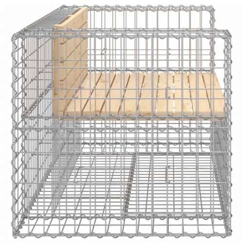Vrtna klupa s gabionskim dizajnom 143x71x65,5 cm od borovine - Prirodna boja bora 143 x 71 x 65.5 cm 1 Cijena