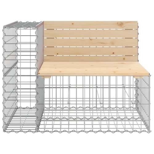 Vrtna klupa s gabionskim dizajnom 92 x 71 x 65,5 cm od borovine - Prirodna boja bora 92 x 71 x 65.5 cm 1 Cijena