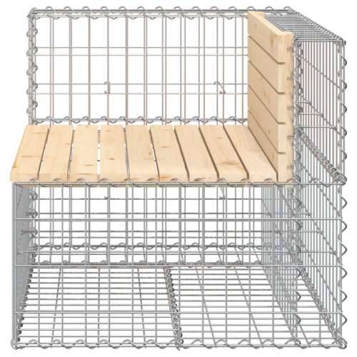 Vrtna klupa s gabionskim dizajnom 92 x 71 x 65,5 cm od borovine - Prirodna boja bora 92 x 71 x 65.5 cm 1 Cijena