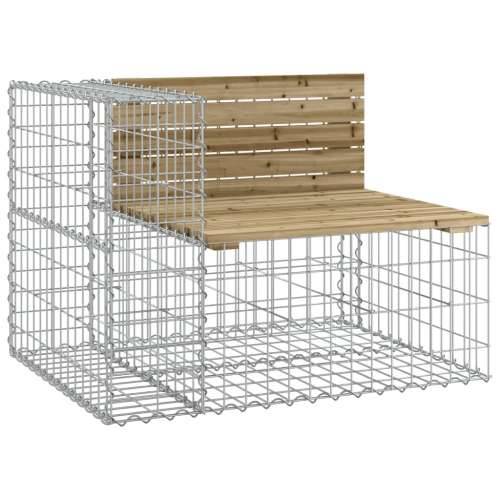 Vrtna klupa s gabionskim dizajnom 92 x 71 x 65,5 od borovine - Tamno smeđa 92 x 71 x 65.5 cm 1 Cijena