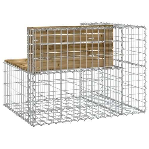 Vrtna klupa s gabionskim dizajnom 92 x 71 x 65,5 od borovine - Tamno smeđa 92 x 71 x 65.5 cm 1 Cijena