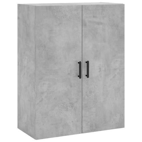 Visoka komoda siva betona 69,5x34x180 cm od konstruiranog drva - Beton siva 1 1 staklena vrata 3 ladice Cijena