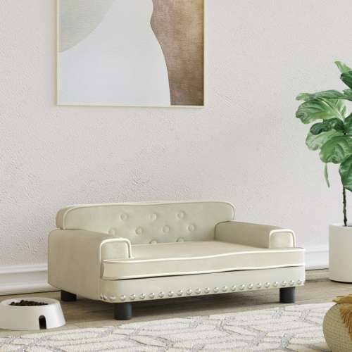 Krevet za pse krem 70 x 45 x 30 cm baršunasti - Krema 70 x 45 x 30 cm Baršun Cijena