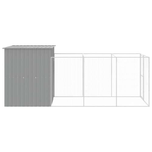 Kućica za pse s igralištem svjetlosiva 165x455x181 cm čelična - Svjetlosiva 165 x 455 x 181 cm Cijena