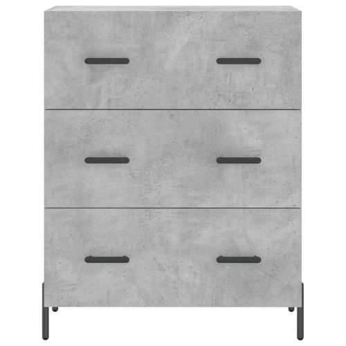 Visoka komoda siva betona 69,5x34x180 cm od konstruiranog drva - Beton siva 1 3 ladice Cijena