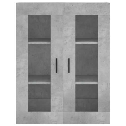 Visoka komoda siva betona 69,5x34x180 cm od konstruiranog drva - Beton siva 1 3 police Cijena