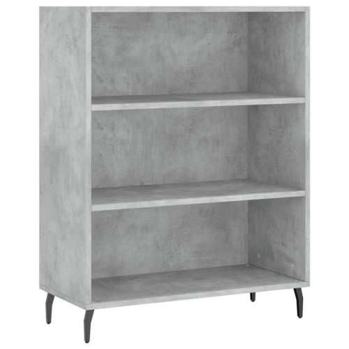 Visoka komoda siva betona 69,5x34x180 cm od konstruiranog drva - Beton siva 1 3 police Cijena