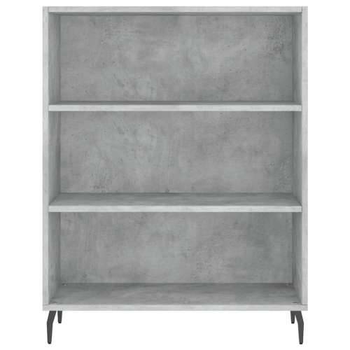 Visoka komoda siva betona 69,5x34x180 cm od konstruiranog drva - Beton siva 1 3 police Cijena