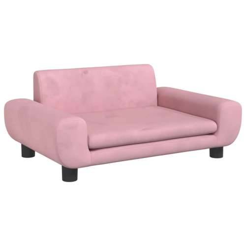 Krevet za pse ružičasti 70 x 45 x 33 cm baršunasti Cijena