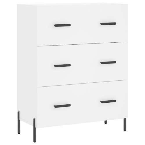 Visoka komoda bijela 69,5x34x180 cm konstruirano drvo - Bijela 1 3 ladice Cijena