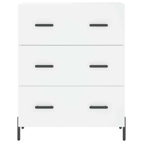 Visoka komoda bijela 69,5x34x180 cm konstruirano drvo - Bijela 1 3 ladice Cijena