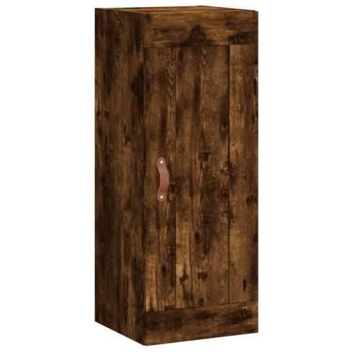 Visoka komoda dimljeni hrast 34,5x34x180cm konstruiranog drva - Dimljeni hrast 1 2 ladice 2 police Cijena