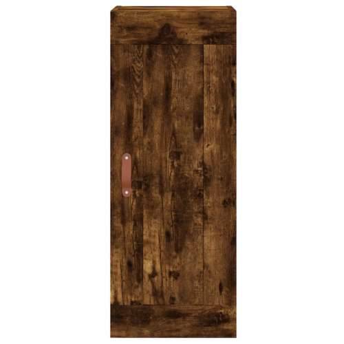 Visoka komoda dimljeni hrast 34,5x34x180cm konstruiranog drva - Dimljeni hrast 1 2 ladice 2 police Cijena