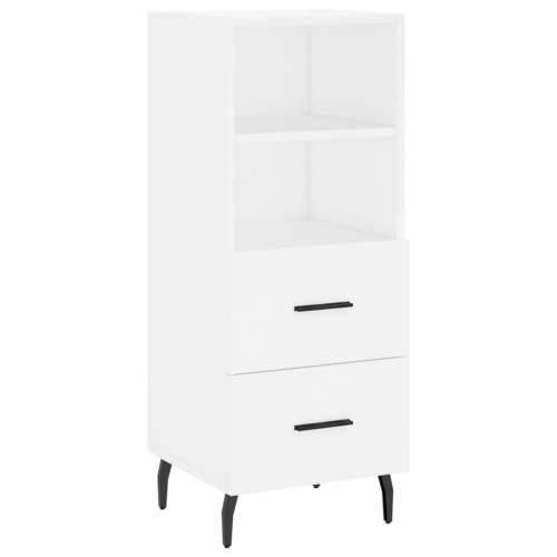 Visoka komoda bijeli 34,5x34x180 cm od konstruiranog drva - Bijela 1 2 ladice 2 police Cijena
