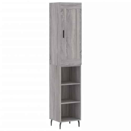Visoka komoda siva sonome 34,5x34x180 cm od konstruiranog drva - Sivi hrast sonoma 1 3 police Cijena
