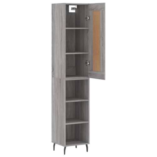 Visoka komoda siva sonome 34,5x34x180 cm od konstruiranog drva - Sivi hrast sonoma 1 3 police Cijena