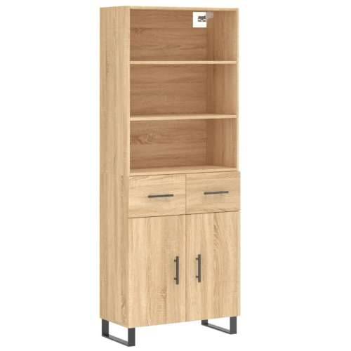 Visoka komoda hrasta sonome 69,5x34x180cm od konstruiranog drva - sonoma hrast 1 2 vrata 2 ladice Cijena