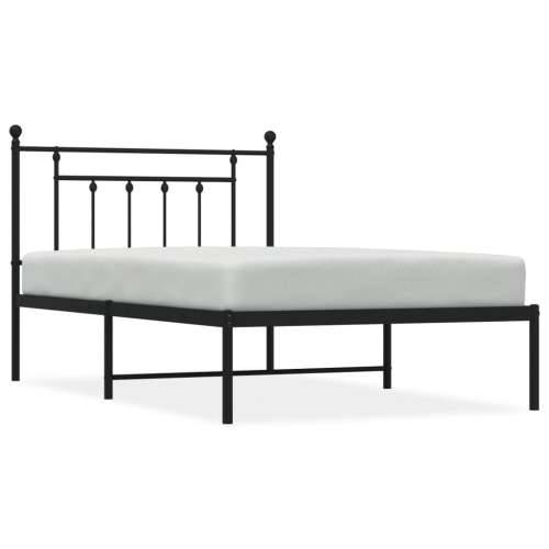 Metalni okvir za krevet s uzglavljem crni 107x203 cm - Crna 107 x 203 cm s uzglavljem Cijena