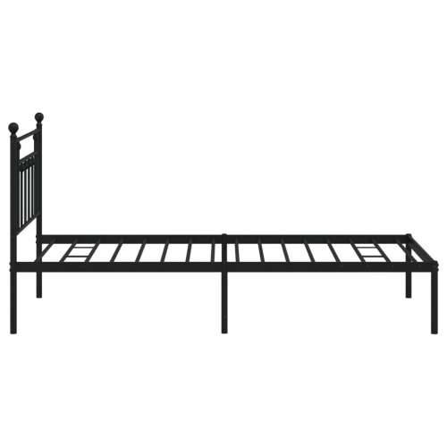 Metalni okvir za krevet s uzglavljem crni 107x203 cm - Crna 107 x 203 cm s uzglavljem Cijena