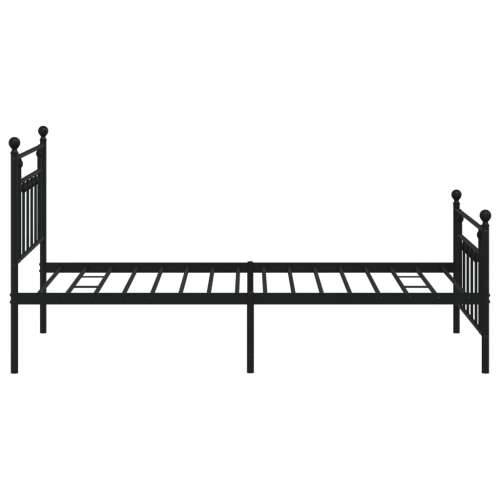 Metalni okvir kreveta uzglavlje i podnožje crni 100x200 cm - Crna 100 x 200 cm s uzglavljem i podnožjem Cijena