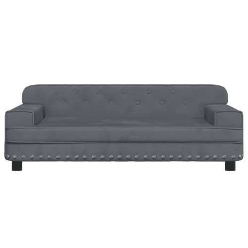 Krevet za pse tamnosivi 90 x 53 x 30 cm baršunasti - Tamno siva 90 x 53 x 30 cm Baršun Cijena