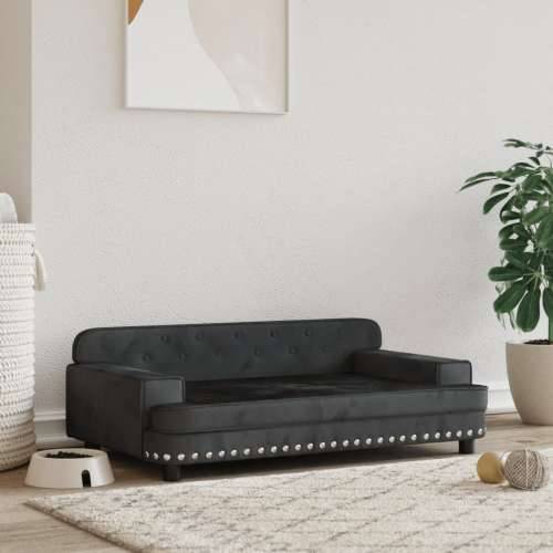 Krevet za pse crna 90 x 53 x 30 cm baršunasti - Crna 90 x 53 x 30 cm Baršun Cijena