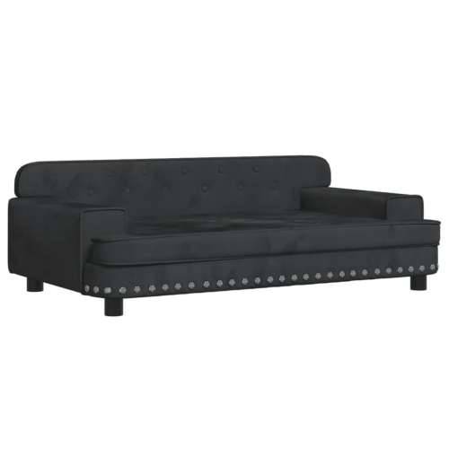Krevet za pse crna 90 x 53 x 30 cm baršunasti - Crna 90 x 53 x 30 cm Baršun Cijena