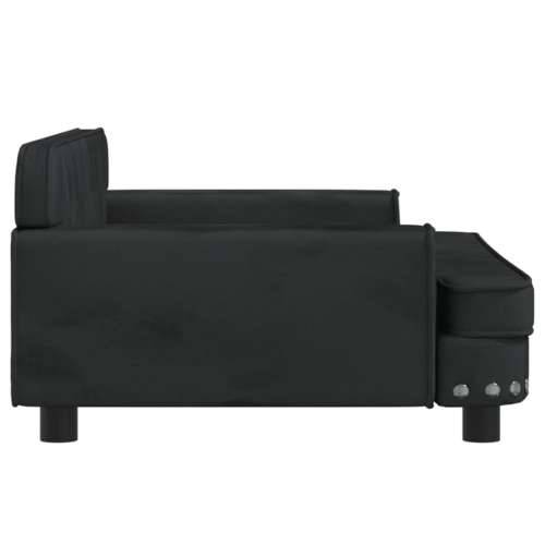 Krevet za pse crna 90 x 53 x 30 cm baršunasti - Crna 90 x 53 x 30 cm Baršun Cijena