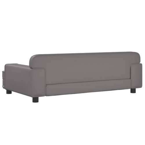 Krevet za pse sivo 90 x 53 x 30 cm od umjetne kože - Siva 90 x 53 x 30 cm Umjetna koža Cijena