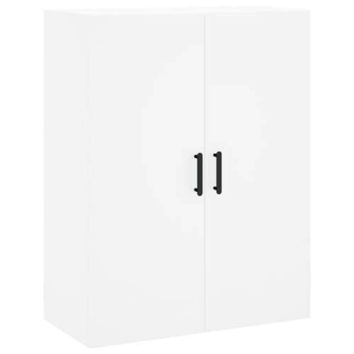 Visoka komoda bijela 69,5x34x180 cm konstruirano drvo - Bijela 1 1 staklena vrata 3 ladice Cijena