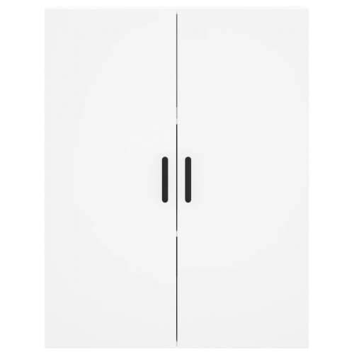 Visoka komoda bijela 69,5x34x180 cm konstruirano drvo - Bijela 1 1 staklena vrata 3 ladice Cijena
