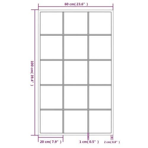 Zidna ogledala 4 kom crna 100x60 cm metalna Cijena