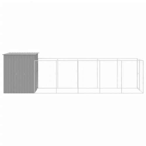 Kućica za pse s igralištem svjetlosiva 165x659x181 cm čelična - Svjetlosiva 165 x 659 x 181 cm Cijena