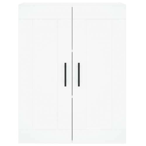 Visoka komoda bijela 69,5x34x180 cm konstruirano drvo - Bijela 1 2 staklena vrata Cijena