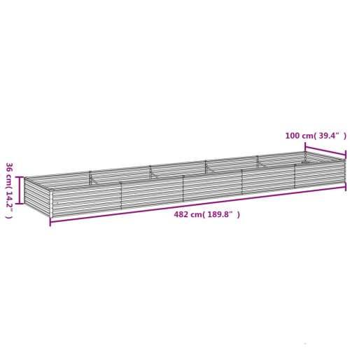 Povišena gredica - Vrtna gredica 482 x 100 x 36 cm od čelika COR-TEN - 482 x 100 x 36 cm 1 Cijena