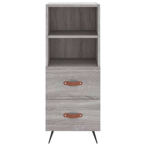 Visoka komoda siva sonome 34,5x34x180 cm od konstruiranog drva - Sivi hrast sonoma 1 2 ladice 2 police Cijena
